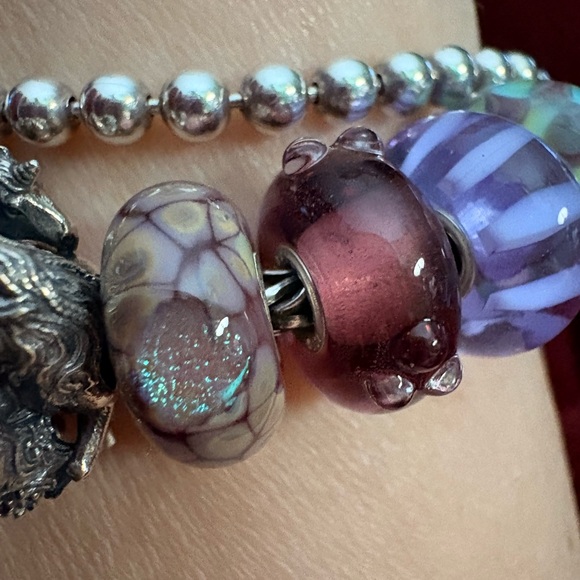 Trollbead bracelet and charms, Elfbead unicorns - Picture 4 of 10